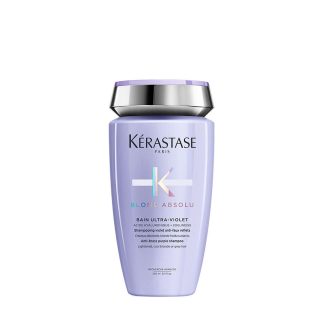 Kerastase Blond Absolu Bain Ultra Violet 250ml - shampoo antigiallo per capelli biondi, grigi, bianchi e platino