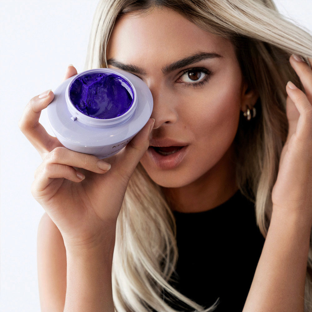 Kerastase Blond Absolu Masque Ultra Violet 200ml - maschera antigiallo capelli biondi, grigi, bianchi - immagine 4