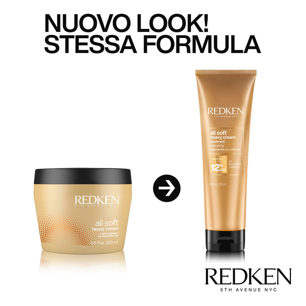 Redken All Soft Maschera Heavy Cream 250ml - maschera per capelli secchi - immagine 2