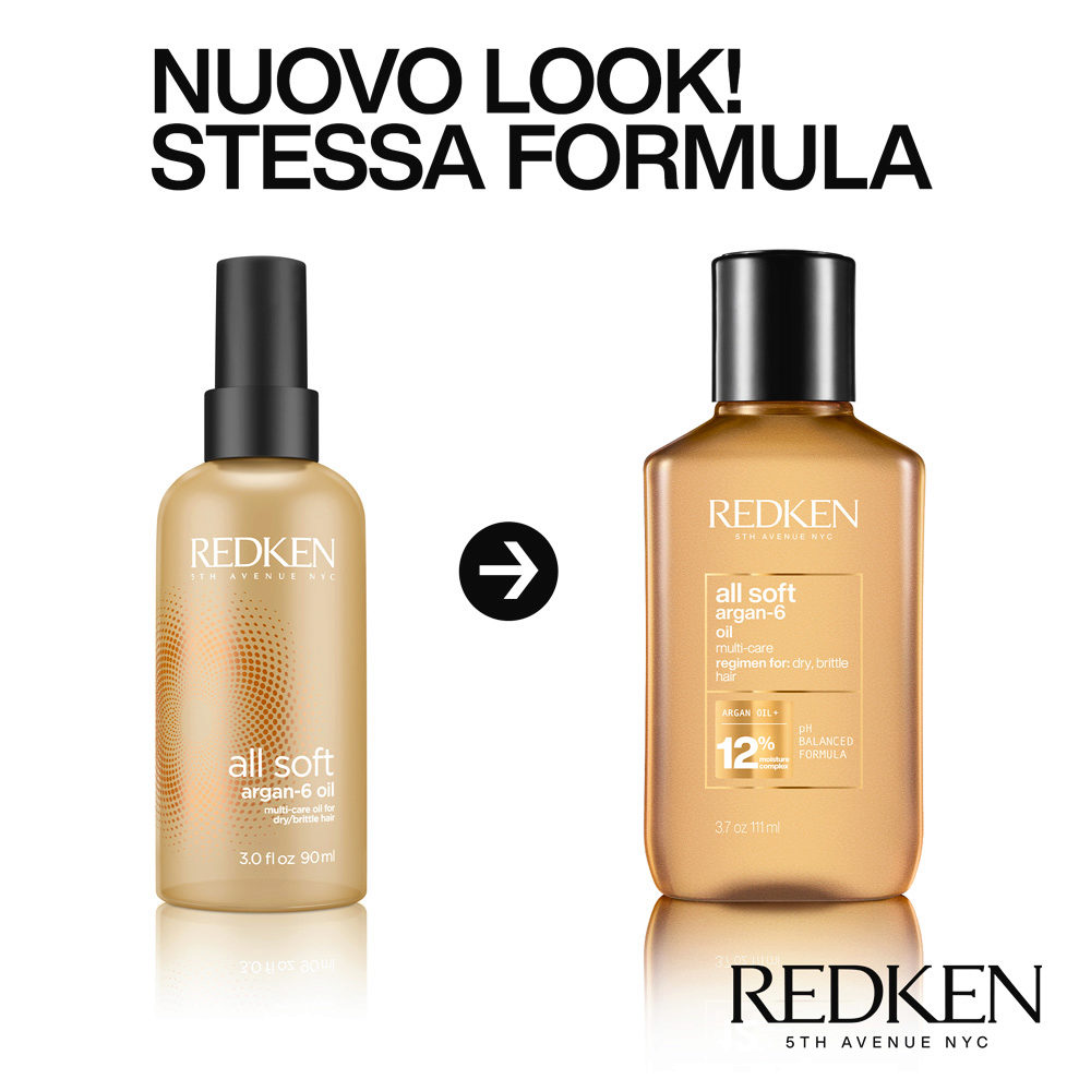 Redken All Soft Argan Oil 111ml - olio nutriente - immagine 2